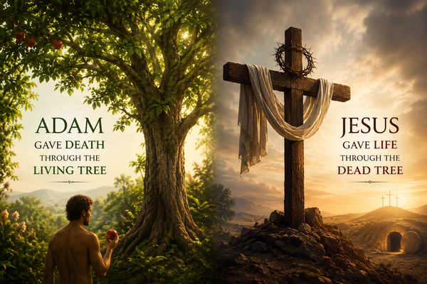 Through a living tree, Adam brought death; through a dead tree, Jesus brought life.